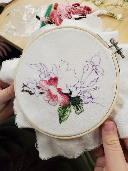 Level 1: Thread Painting – Hand Embroidery Workshop - January 7/14/21/28