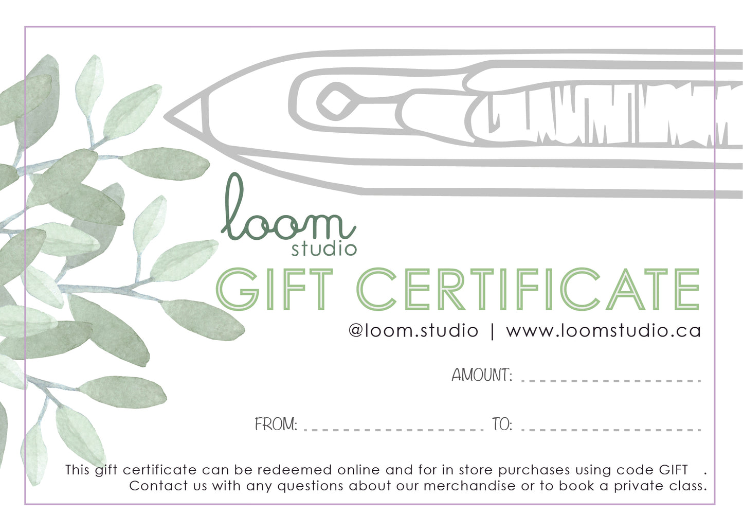 Loom Studio Gift Card