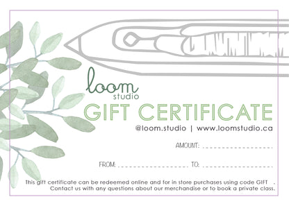 Loom Studio Gift Card