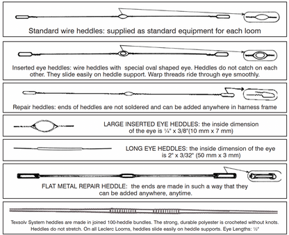 Standard Wire Heddles - Leclerc